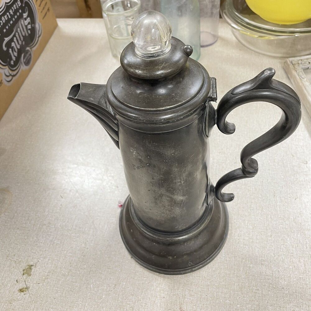 Vintage Antique 1800s? Hartford Silverplate Water Tea Pitcher? #1950 13” - BN